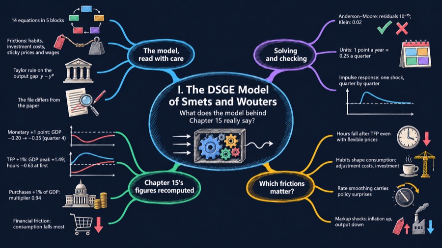 Appendix I: The DSGE Model of Smets and Wouters mind map